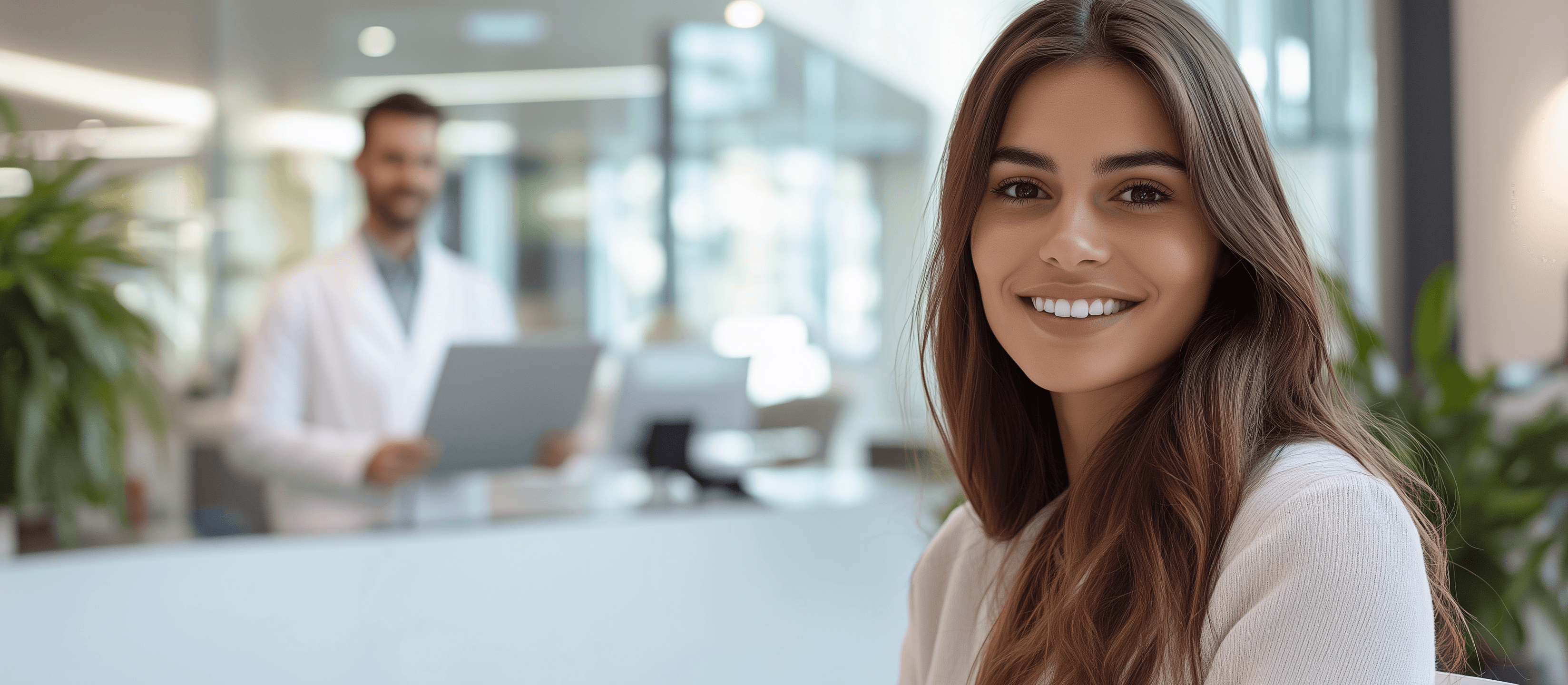happy woman smiling
